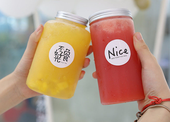 Juice Bottles For Milk Tea riutilizzabile di plastica 350ML 500ML