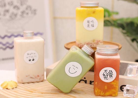 coperchio inalterabile di plastica di 8oz Juice Milk Tea Bottles With