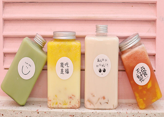 coperchio inalterabile di plastica di 8oz Juice Milk Tea Bottles With