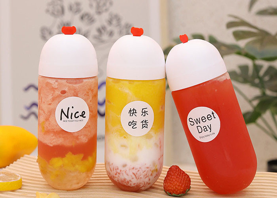 Calibro 68mm 500ml Juice Bottles eliminabile di plastica BPA libero