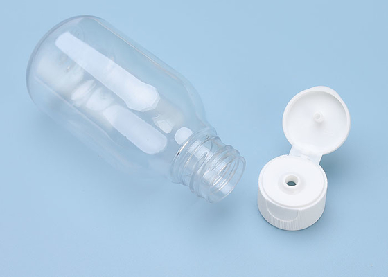 bottiglia di plastica trasparente vuota 100ml con Flip Top Cap