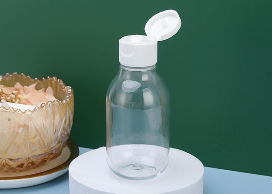 bottiglia di plastica trasparente vuota 100ml con Flip Top Cap