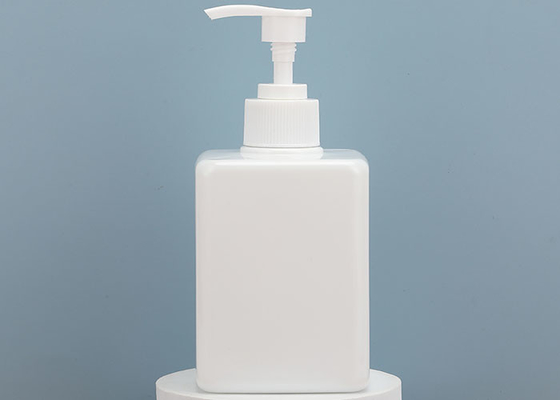 Bottiglie di plastica vuote del quadrato bianco con le pompe chiudibili a chiave 400ml