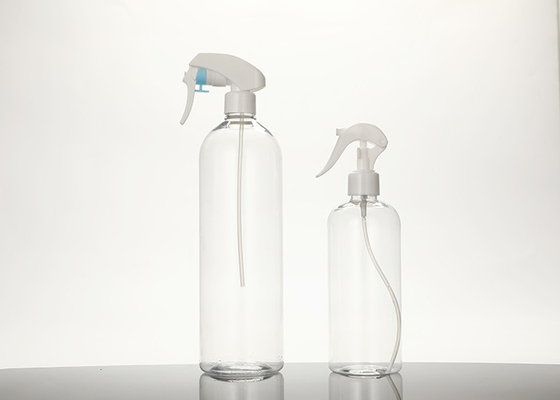 Bottiglia di plastica bianca 500ml 1000ml dello spruzzo di innesco di compressione dell'ANIMALE DOMESTICO chiara