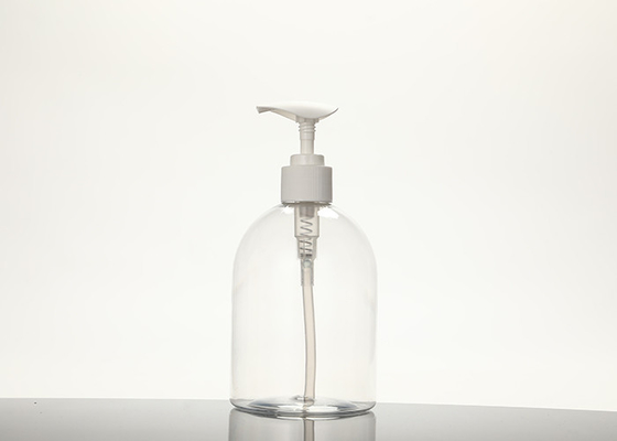 Chiara bottiglia di plastica rotonda della pompa della lozione 500ml per sciampo cosmetico