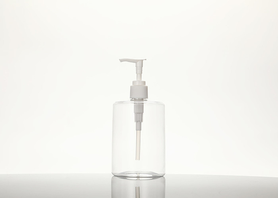 Bottiglia piana della pompa dell'ANIMALE DOMESTICO del prodotto disinfettante 500ml della mano della spalla con il cappuccio