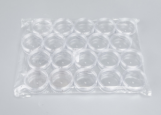 Contenitori rotondi crema della lozione cosmetica chiari con il coperchio 10g 15g 30g