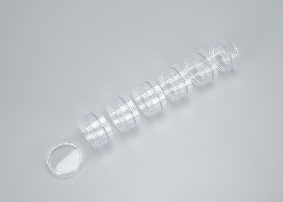 Contenitore per la cura della pelle in bianco 5ml 10ml 15ml 30ml 50ml Riempimento ripetibile Bottiglia cosmetica di plastica rotonda