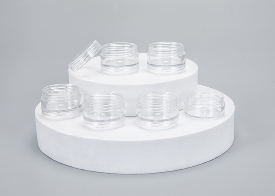 Contenitore per la cura della pelle in bianco 5ml 10ml 15ml 30ml 50ml Riempimento ripetibile Bottiglia cosmetica di plastica rotonda