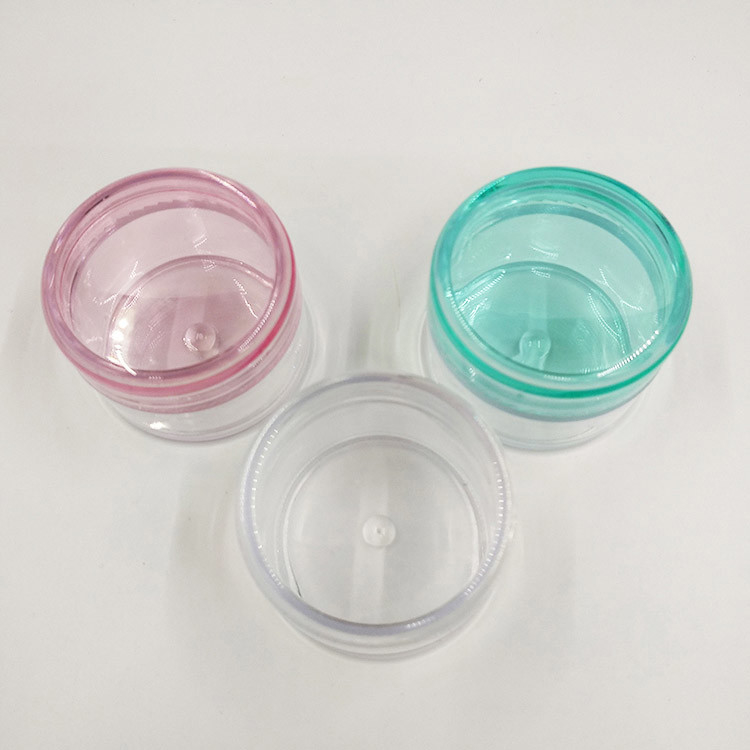 2g 3g 5g Cosmetici campione contenitore vuoto di plastica trasparente cosmetici vaso con coperchio