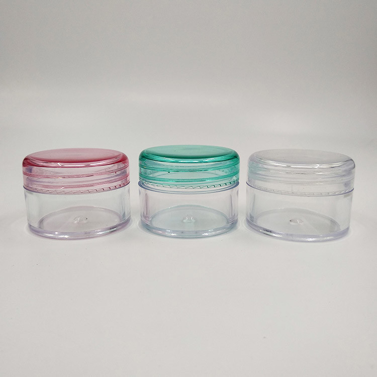 Piccoli contenitori di viaggio Plastico PS Creme Barattoli con coperchio ricaricabili Cosmetici a prova di perdite Barattoli per il trucco