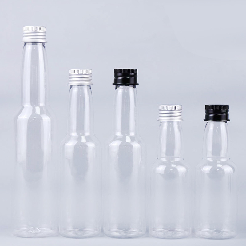Bottiglie di liquore mini 50 ml Bottiglie di vino di plastica mini vuote Bottiglie di liquore di plastica