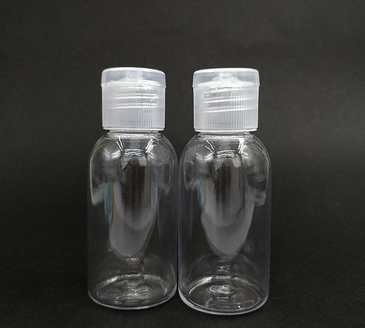 Esemplare gratuito Bottiglia di plastica PET trasparente con tappo a piega Bottiglia vuota con tappo a piega Bottiglia di crema con tappo a piega con fornitura di fabbrica