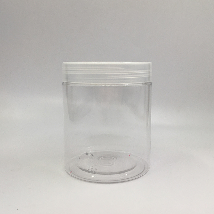 100 ml 8 oz 500 ml 1000 ml contenitore di plastica trasparente per animali da compagnia contenitore di crema cosmetica per alimenti con coperchio