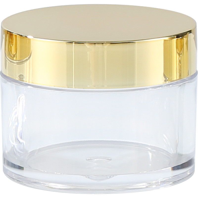 Logo personalizzato Vaso cosmetico con superficie liscia Trasparente colore personalizzato Pressione sensibile Guarnizione