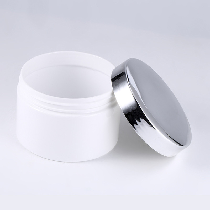 Vaso cosmetico di plastica trasparente con tensione sensibile o sigillo in foglio per unguento e crema