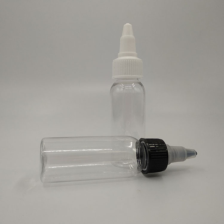 Bottiglia liquida di plastica trasparente a vite da 100 ml con bocca larga per la stampa su misura