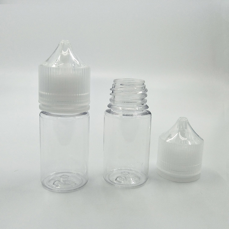 10-100 ml di bottiglia di PET E liquida con guscio rotondo con tappi a prova di bambino
