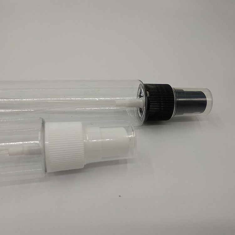 Bottiglia di spray in plastica PET liscia 10ml 15ml 30ml 50ml 60m 70ml 100ml 200ml 500ml Trasparente