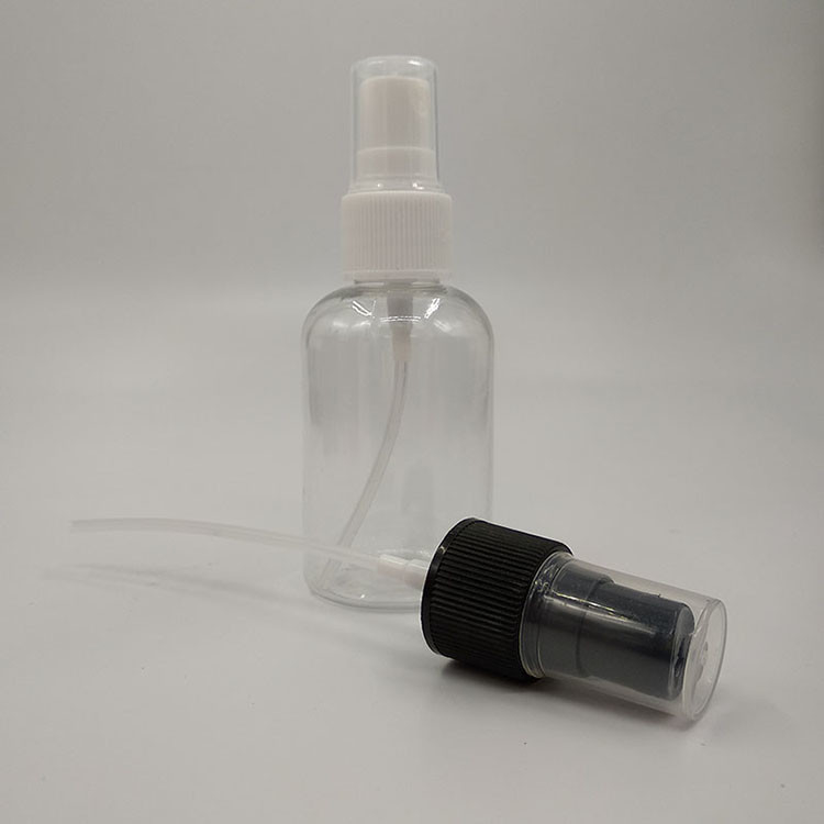 Bottiglia di spruzzo in plastica PET trasparente per superfici lisce Capacità 10ml 15ml 30ml 50ml 60m 70ml 100ml 200ml 500ml