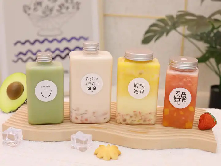 Bottiglie di tè al latte ad alta capacità di design moderno a prova di perdite 120ml 250ml 350ml 500ml 1000ml