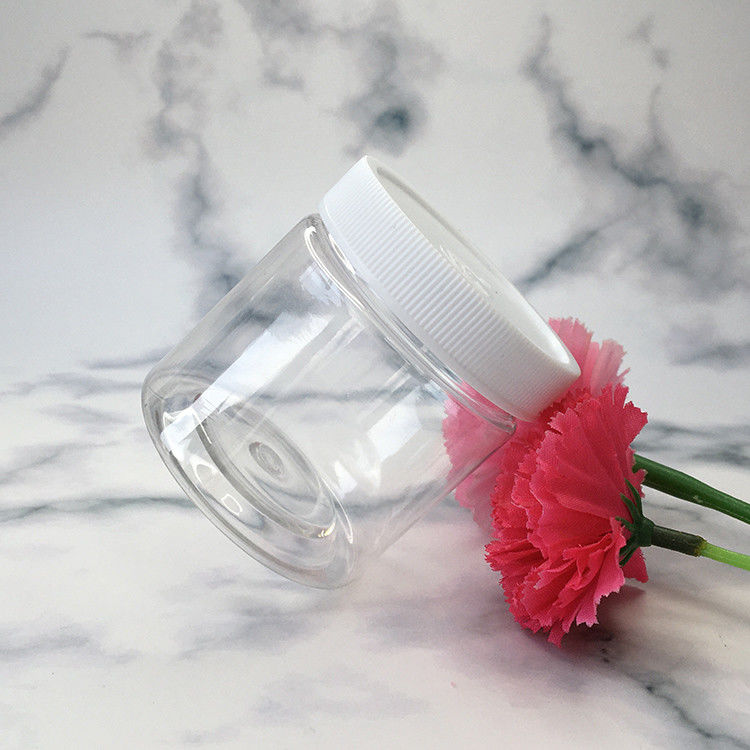 Contenitori di barattoli di plastica personalizzabili con 85 diametro e capacità di logo personalizzato 2oz 3oz 4oz 5oz 6oz 7oz 8oz