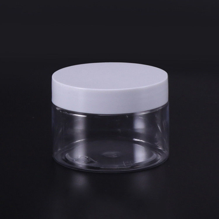 Vasetto di crema in plastica campione gratuito Vasetto a bocca larga Vasetti bianchi in plastica con coperchi in stock