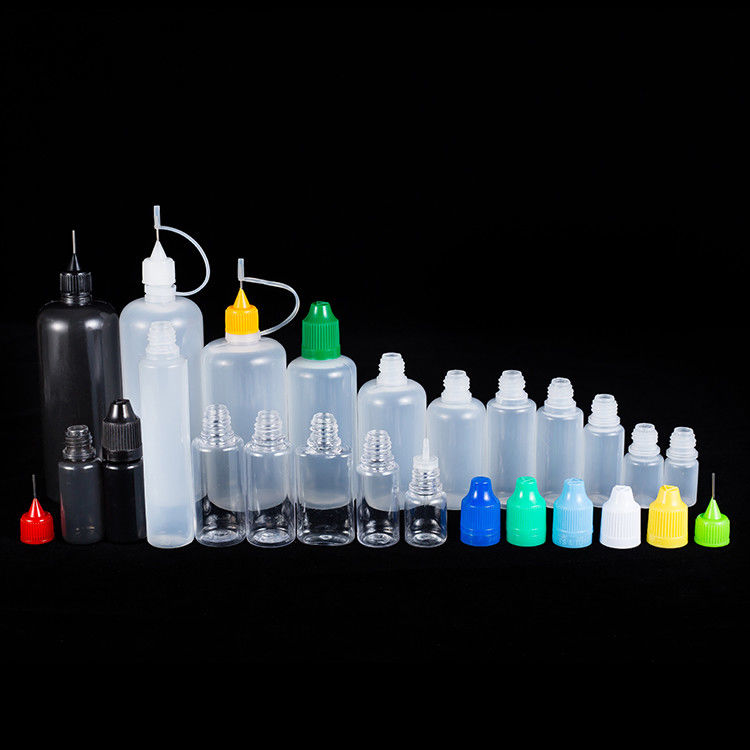 Piccole bottiglie nere trasparenti per liquidi 10ml 15ml 30ml 60ml 80ml 100ml Capacità