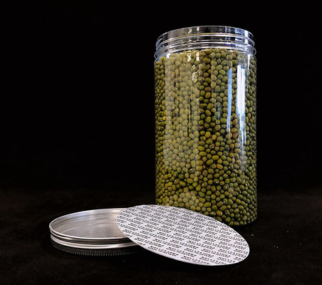 Bottine di plastica con etichetta personalizzata per spezie Bottine di plastica larghe Bottine di plastica trasparenti Bottine di plastica con coperchio in magazzino